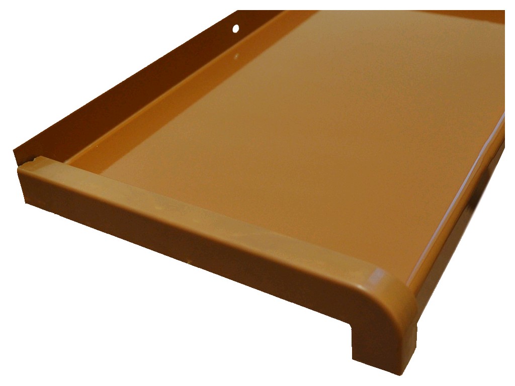 Parapet AL RAL 8003 Zlatý dub na míru hloubka 260 mm