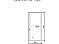 Jednodílné posuvné dveře 960 X 2065 antracitově šedá / bílá #1
