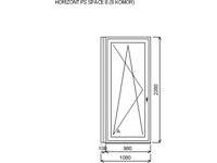 Jednodílné balkonové dveře 980 X 2280 bílá / bílá