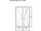 Dvojdílné balkonové dveře 1720 X 2380 Sheffield Oak light / bílá P