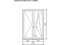 Dvojdílné balkonové dveře 1720 X 2390 Sheffield Oak light / bílá P