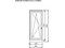 Jednodílné balkonové dveře 940 X 2180 antracitově hladká / bílá