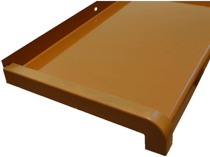 Parapet AL RAL 8003 Zlatý dub na míru hloubka 195 mm